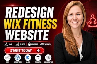 redesign wix yoga studio pilates website crossfit gym wellness booking funnel