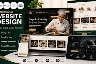 design sqquarespacecatering menu event service wix booking transport website
