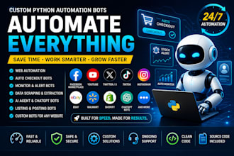 build youtube bot, twitter bot, tiktok bot, instagram bot, social media bots