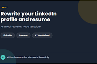 rewrite your linkedin profile and resume as a real recruiter