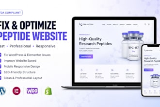 fix, optimize, and improve your wordpress peptide website