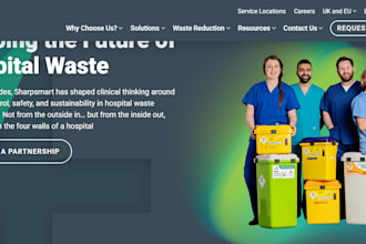 build website for medical waste, biohazard and sharps disposal companies