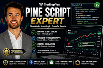 create tradingview pinescript v5 indicators, bug fixing, strategies and alerts