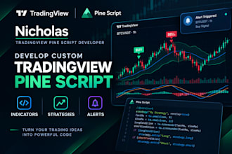 develop custom tradingview pine script indicators strategies and alerts