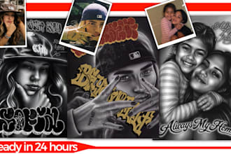 create a realistic airbrush portrait from your photo