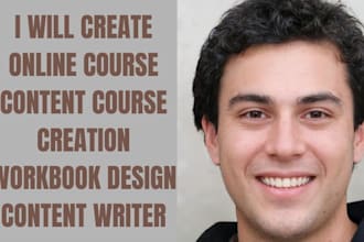 create online course content course creation workbook design content writer