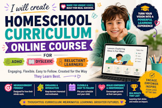 create homeschool curriculum online course for adhd dyslexic reluctant learners