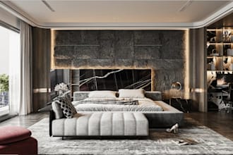 reconvert 3d existing penthouse, interior exterior luxury modern, layout render
