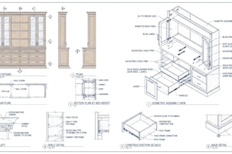 provide casework drawings, cabinet detailing and awi shop drawings