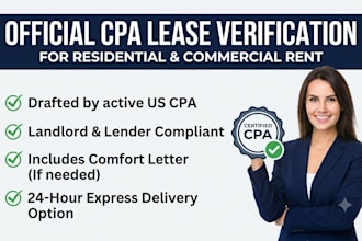 draft cpa lease verification letter for commercial residential commercial rent
