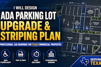design ada parking lot upgrade and striping plan for texas properties