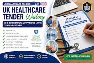 write UK healthcare tender, nhs bid proposal, supported living tender response