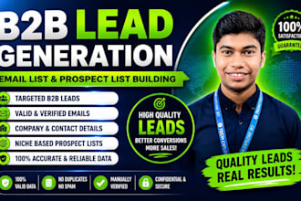 provide b2b lead generation, contact list, prospect list building
