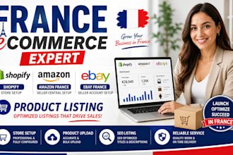 set up france shopify amazon ebay store and product listing expert variation