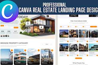 design canva real estate landing page for property listing fix lead generation