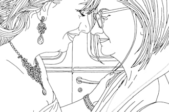 create custom line art drawings