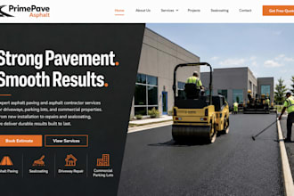design wix asphalt paving website asphalt contractor sealcoating website