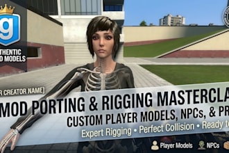 port and rig custom models for garrys mod gmod as player models, npcs, props
