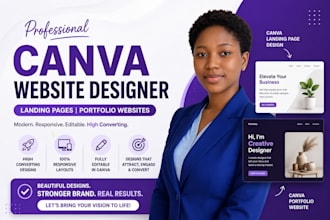 design a professional canva website high converting canva ugc portfolio