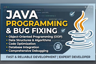 do java programming, cording tasks, and bug fixes