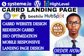 build carrd landing page carrd website design redesign carrd website carrd co