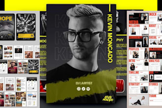 design press kit media kit, epk, one sheet, pitch deck, influencer media kit