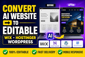 convert ai website into editable wix hostinger website redesign bluehost website