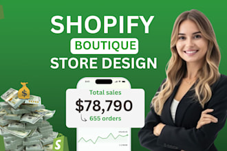 design boutique, jewelry, clothing, shopify ecommerce store
