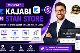 migrate kajabi course to stan store, setup online course, sales page and launch