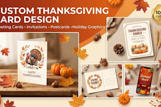 thanksgiving, greeting cards, invitations, postcards, and holiday graphics