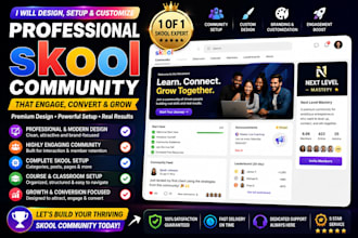 setup skool online community skool course creation skool community manager skool