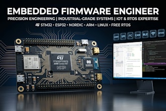 develop custom embedded firmware for stm32 esp32 arm and nrf52 mcus