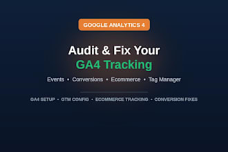 audit and fix your ga4 tracking, setup, and ecommerce conversions