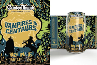 create hand drawn craft beer label design, beverages label, beer packaging