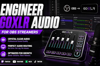 configure goxlr audio for obs creators
