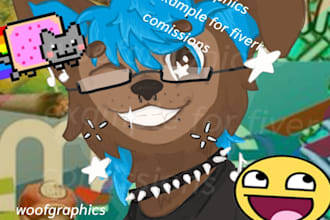 create a custom fursona headshot for you