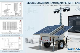redraw autocad solar permit plans usa