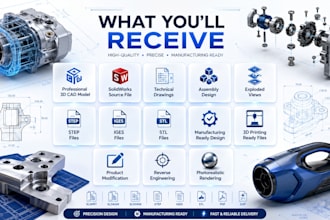 do 3d cad design 3d cad modeling, 3d industrial design 3d printing in solidworks