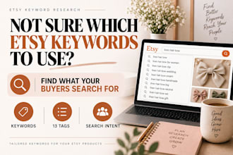 find the right etsy keywords and tags for your products