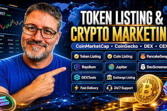 promote token listing, coin listing, dex listing, cex listing, crypto marketing