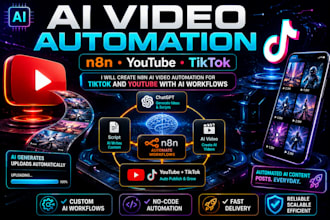 create n8n ai video automation for tiktok and youtube with ai workflows