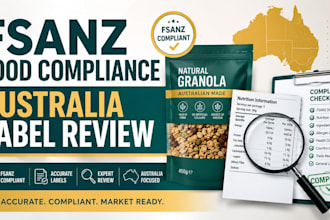 provide fsanz food compliance and australia food label review