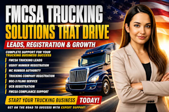 provide fmcsa trucking leads usdot mc number trucking company registration