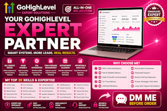 build gohighlevel ghl website, ghl sales funnel, ghl automation and CRM