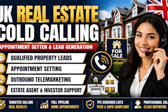 do UK real estate cold calling, appointment setter and lead generation