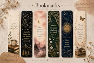 design a custom printable bookmark for any occasion