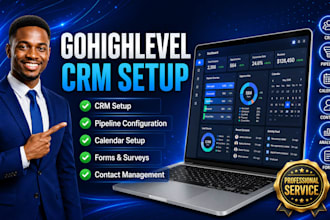 set up gohighlevel CRM, pipeline, calendar, forms and automation
