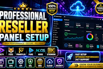 create reseller panel for sltv, foxx primeplus, pure panel noos strong8k vod epg