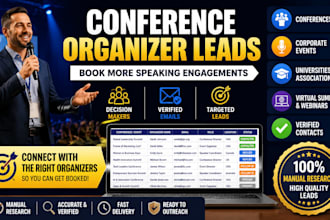 generate conference speaking leads and event organizer contacts