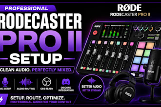 setup rodecaster pro ii for obs, streaming, podcasting and audio routing